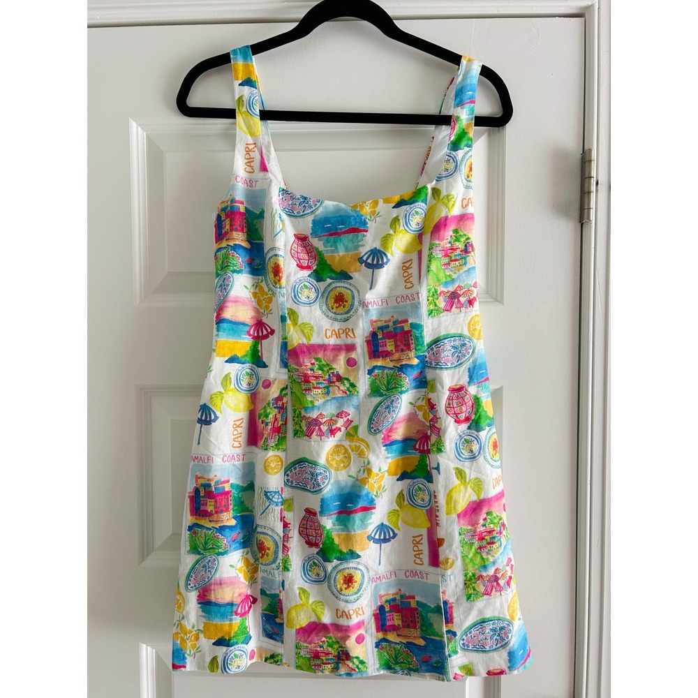 Revolve Show Me Your Mumu Amalfi Coast Steph Mini Dress Capri Postcard size L - Picture 4 of 5